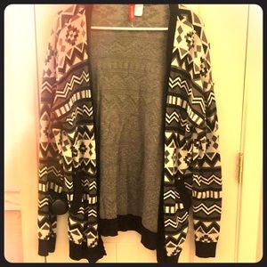 Black and White Divided Cardigan
